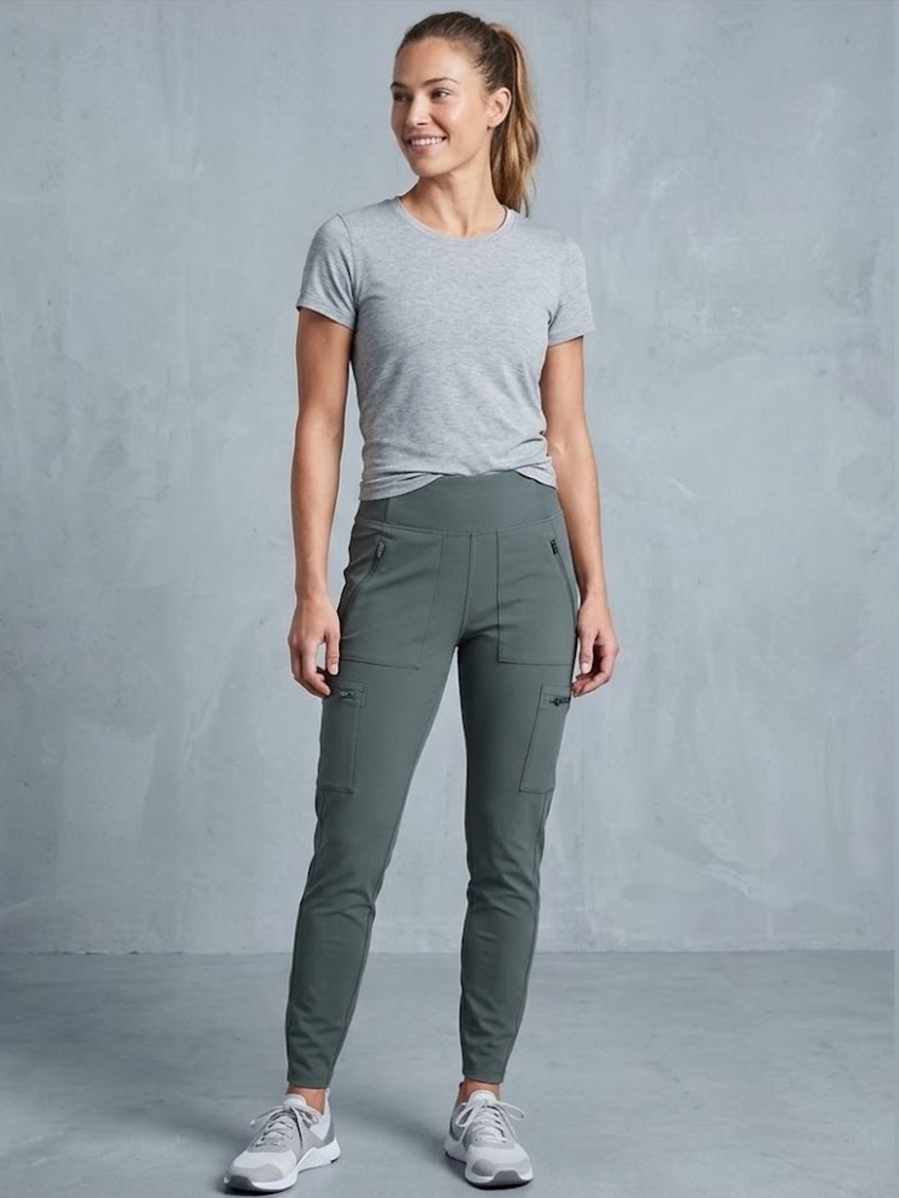Athleta Women's High-Waisted Joggers, Dark Gray, Size 0